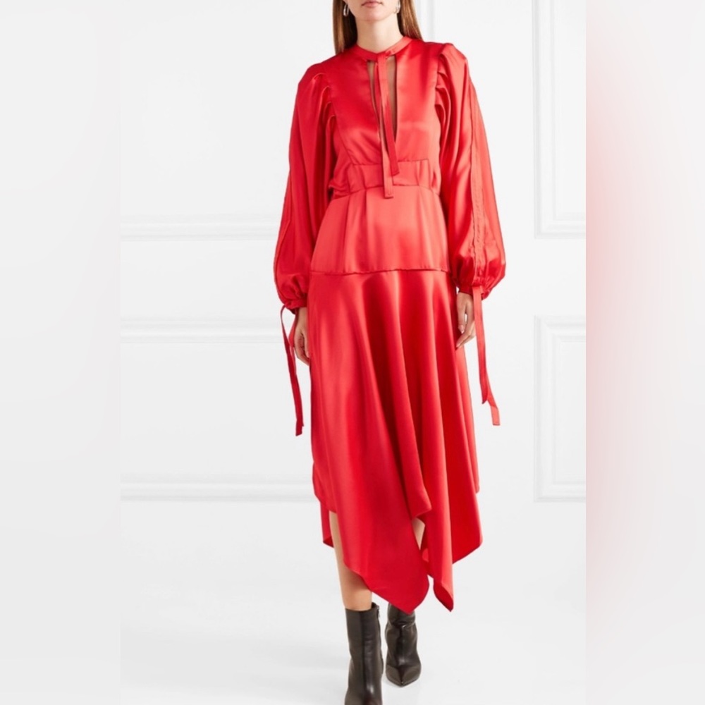 Sold- New with tags satin red dress by Self-Portrait